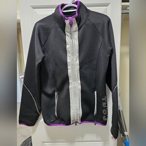 Black, Grey, Purple Horseback Riding Branded Jacket